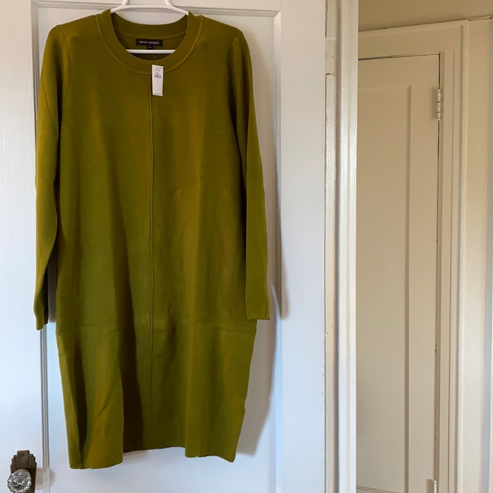Banana Republic Green Sweater Dress: Large